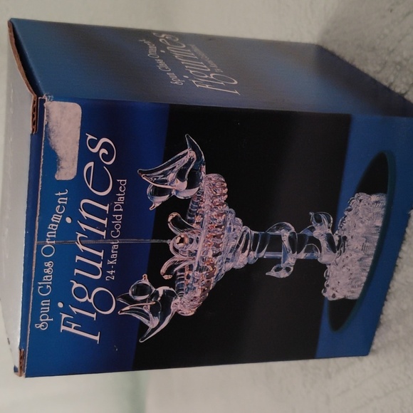 🔥🔥🔥Vintage Spun Glass Ornament 24 Karat Gold Plated Ornament - Picture 2 of 3